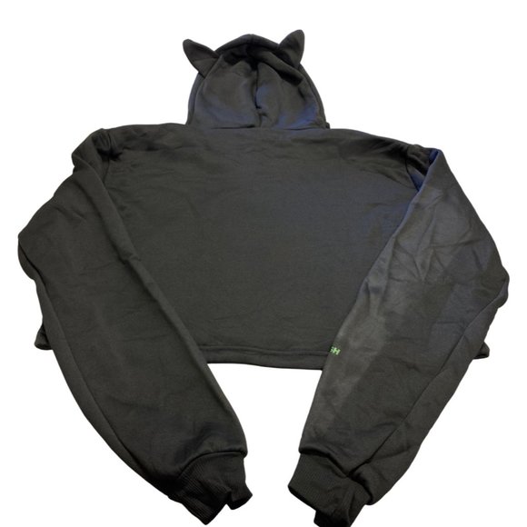 Billie Eilish When "We All Fall Asleep Where Do We Go" Cropped Hoodie Black - Picture 4 of 4